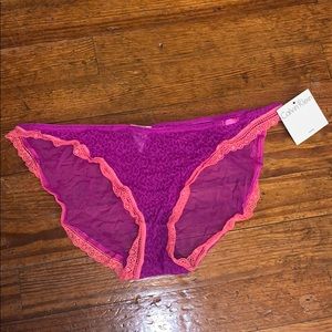 Calvin Klein Purple and Coral Lace Panties L